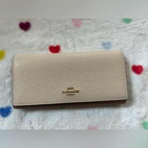 Coach Slim Trifold Wallet in Colorblock